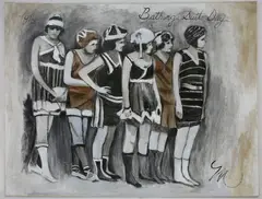 Bathing Suit Day by Molly Dee, Oil on Canvas, offered Apr 2023