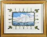 Mellie Cooper, Sailing Ship Norma, Acrylic on Handmade