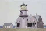 John Austin, Gay Head Light, Tempera on Artist Board