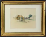 Jane Brewster Reid, Siasconset, Nantucket Water Pump, Watercolor on Paper