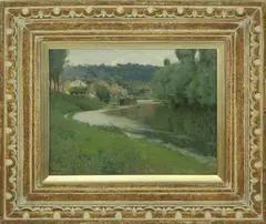 Edward Dufner, The River Seine – Paris, 1899, 1899, Oil on Board