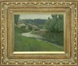 Edward Dufner, The River Seine – Paris, 1899, 1899, Oil on Board