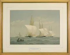 Frederick S. Cozzens, Great Ocean Race for $90,000, 1866, Lithograph