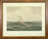 Frederick S. Cozzens, Lying-To Off George’s Banks, Lithograph