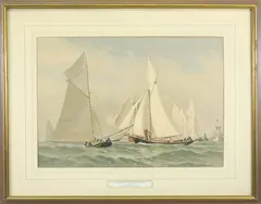 Frederick S. Cozzens, Rounding the Light Ship, Lithograph
