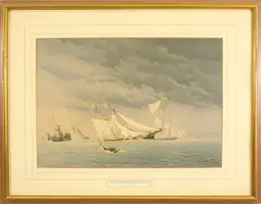 Frederick S. Cozzens, A Black Squall in New York Bay, Lithograph