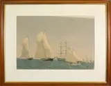 Frederick S. Cozzens, A Busy Harbor, Lithograph