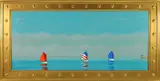 Robert Stark Jr., Three Catboats Rounding Brant Point, Nantucket