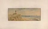 Lillian Gertrude Smith, Sankaty Light, Watercolor