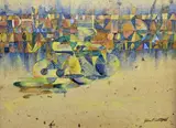 John F. Lochtefeld, Cycling to Siasconset, Mixed Media