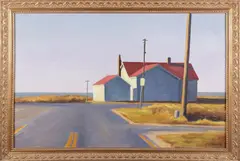 Joan Albaugh, House at the End of Surfside Road, Oil on Panel