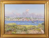 Jan Pawlowski, View of Nantucket Town and Harbor