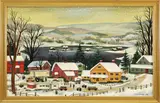 Jan L. Munro, Winter on Goodyear Lake, Otsego Country New York, circa 1991, Oil on Masonite