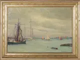 Emily Hoffmeier, Breaking Clouds, Nantucket, 1937, 1937, Oil on Canvas Board