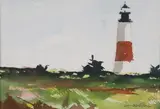 David Lazarus, Sankaty Light, Nantucket, Watercolor on Paper