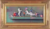 Sydney F. Willis, Toy Circus Performers, Acrylic on Panel