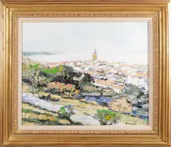 Renée Théobald, St. Tropez Dans L’Aube 15F, Oil on Canvas
