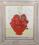 Katherine Seeler, Red Peppers, Acrylic on Canvas