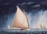 John Hutchinson, Stormy Sailing Day at Brant Point