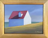 Joan Albaugh, At Oceans Edge, Oil on Canvas Board