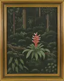 Helen Roca-Garcia, Bromeliad #4, Acrylic on Canvas