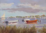 Helen Sharp Potter, Nantucket Harbor View, Oil on Canvas