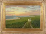 Douglas Flackman, A Walk to the Beach, Oil on Canvas