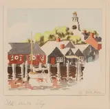 Old North Slip by Doris and Richard Beer, Watercolor on Paper, offered Aug 2023