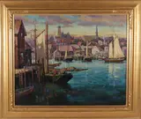 Donald Allen Mosher, Glory Days, Gloucester, Massachusetts, Oil on Canvas