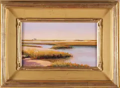 The Marshes by Bettina M. Lesieur, Oil on Panel, offered Aug 2023