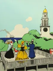 Tony Sarg, Welcome Home from the Widow’s Walk, Lithograph Poster