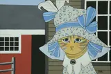 Maggie Meredith, Cameo Cat, Oil on Canvas