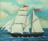 Kolene Spicher, Portrait of an American Ship, Watercolor on Paper