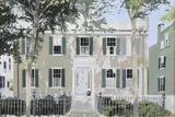John Austin, West Brick, Nantucket, Tempera on Artist Board