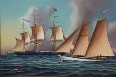 Heading In and Out by Jerome Howes, Oil on Board, offered Jul 2022