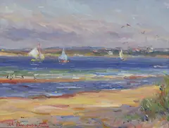 Nantucket Inner Harbor by Jan Pawlowski, Oil on Canvas, offered Jul 2022