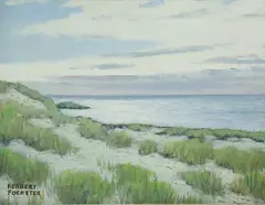 Herbert Foerster, Coastal View, Oil on Board