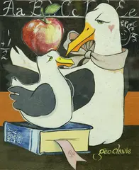 Moby Dick Lesson by George Davis, Tempera on Paper, offered Jul 2022