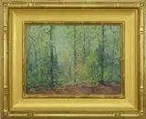 Frank Swift Chase, Spring Woods, Oil on Artist Board