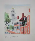 Orange Street by Doris and Richard Beer, Watercolor on Paper, offered Jul 2022