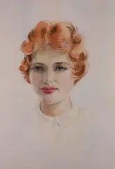 Portrait of Jane by Doris Riker Beer, Watercolor on Paper, offered Jul 2022
