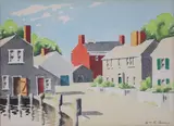 Easy Street Nantucket by Doris and Richard Beer, Watercolor on Paper, offered Jul 2022