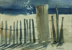Madaket Beach by Byron Kohn, Watercolor on Paper, offered Jul 2022