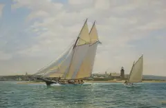 Anthony D. Blake, Nantucket in 1880, 1880, Oil on Canvas