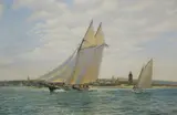 Anthony D. Blake, Nantucket in 1880, 1880, Oil on Canvas