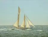 Richard Loud, Portrait of the Joseph Warren Clipper Fish Schooner, Oil on Canvas