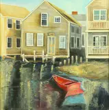 L. Ireland, Easy Street Harbor, Nantucket, Oil on Canvas