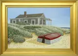 James Cromartie, Red Dory, Acrylic on Canvas