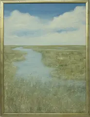 Sea Marsh by Barbara J. Cocker, circa 1986, Oil on Canvas, offered Dec 2022
