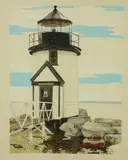 Barbara Capizzo, Brant Point Lighthouse, Watercolor on Paper